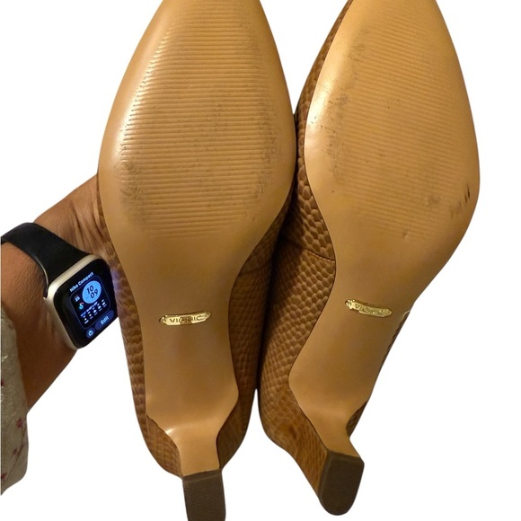 VIONIC Madison Mia Brown Snake Leather Women's Pumps #VS305-US: - Picture 8 of 11